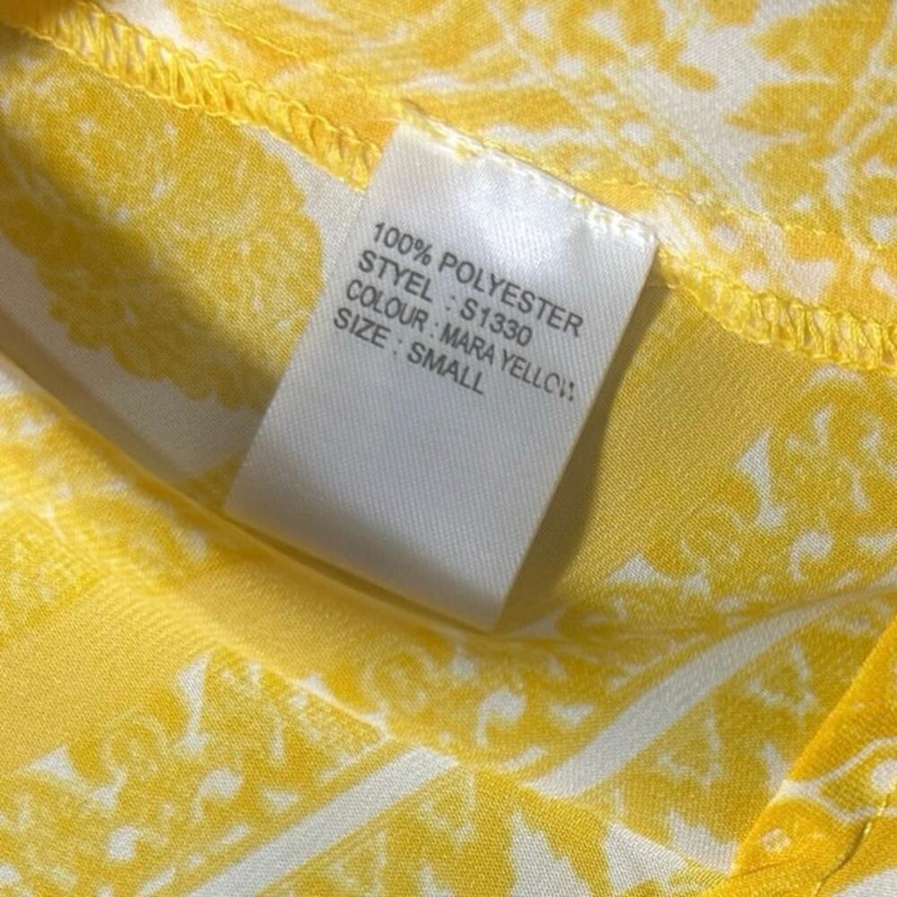 Elan Yellow Paisley Halter Top Small NWT Boho Flowy Tank Summer - Picture 3 of 3